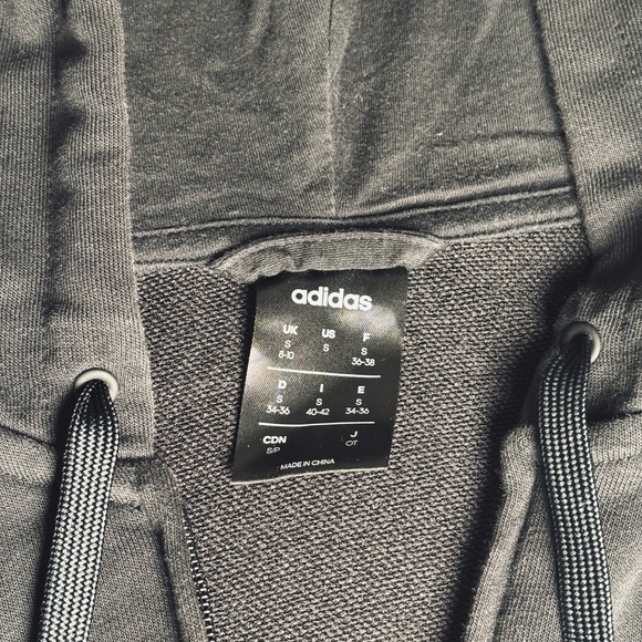 Adidas Women's Black and White Striped zip up Hoodie - Picture 7 of 7